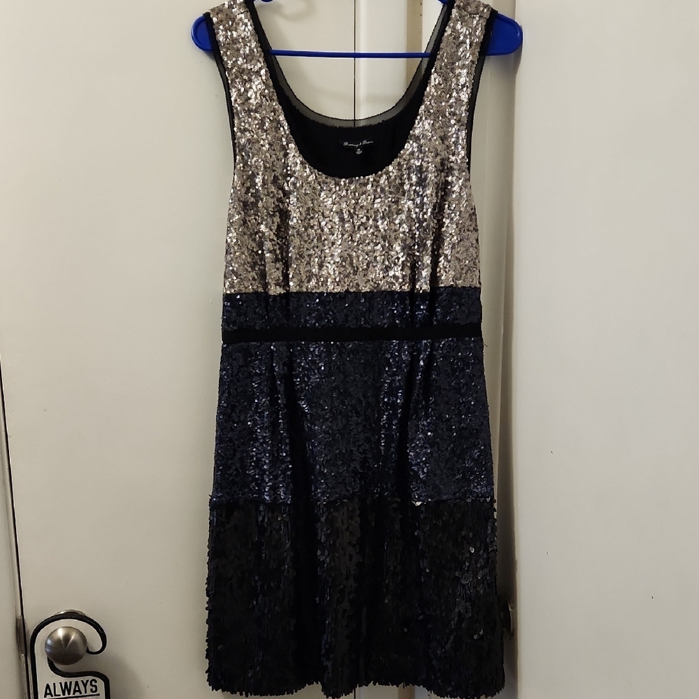 Broadway And Broome Block Sequin Sheath Dress
